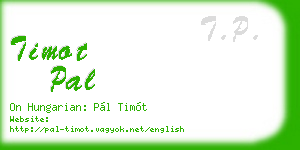 timot pal business card